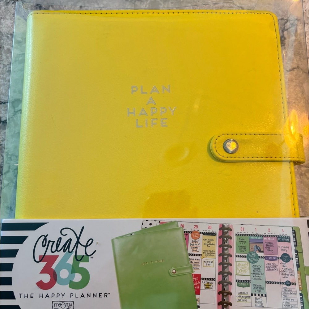 The Happy Planner Yellow Office Planner with Snap Closure